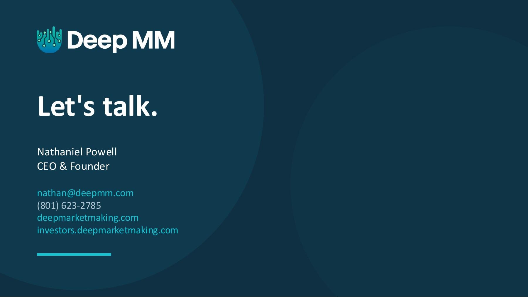 DeepMM Pitch Deck slide 18