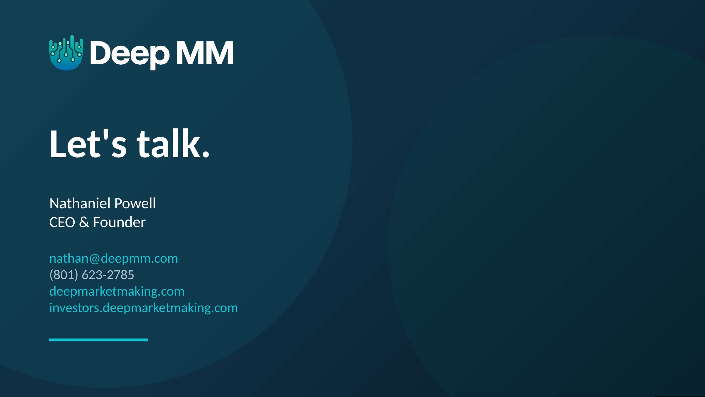 Pitch deck slide 19 of 19